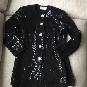 St John Evening Black Knit Jacket by Marie Gray